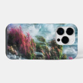 Lentewaterfall Berg Roze Bloemen 11 iPhone Hoesje (Achterkant horizontaal)