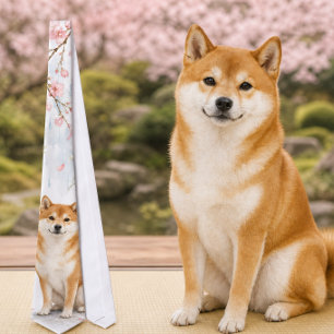 Lentewaterverf Shiba Inu stropdas