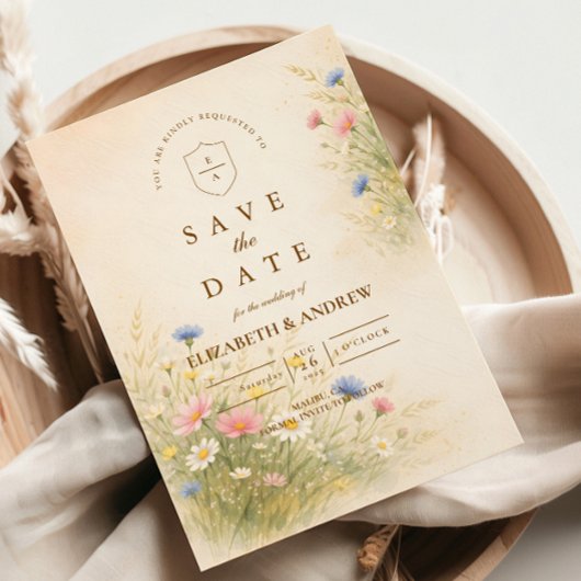 Lenteweide Bloemachtige Bruiloft Save The Date