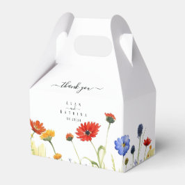 Lenteweide Bloemen Geven de Voorkeur aan Gable Box Bedankdoosjes