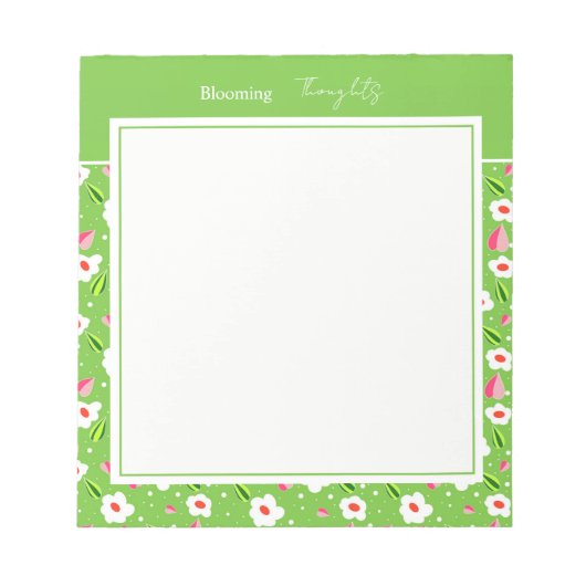 Lenteweide Whimsy bloemencollectie Notitieblok (Voorkant)