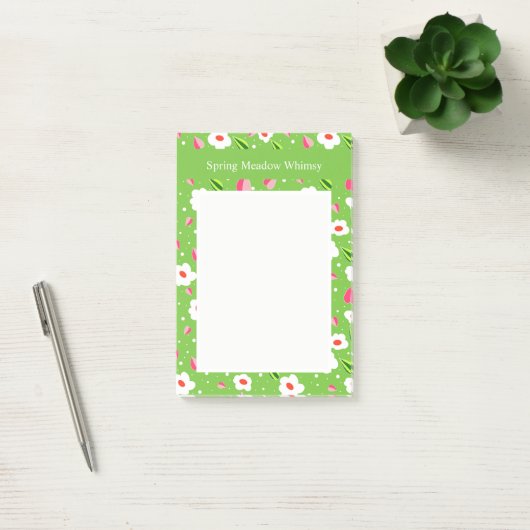 Lenteweide Whimsy bloemencollectie Post-it® Notes (Kantoor)