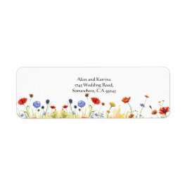 Lenteweide-wildbloemen Etiket