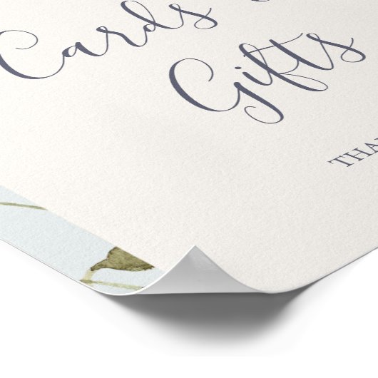 Lentewildebloem Lichtblauw Kaarten en Cadeaus Bord Poster (Hoek)