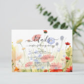 Lentewildebloemen envelopkaart informatiekaartje (Staand voorkant)