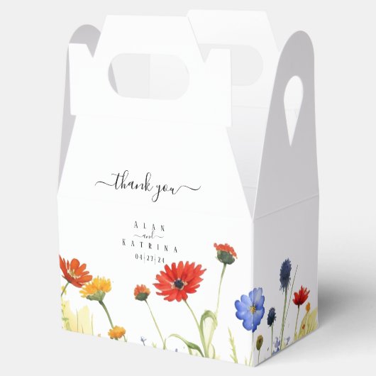 Lentewildebloemen Favoriet Scharnierdoosje Bedankdoosjes (Geopend)