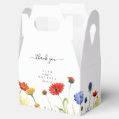 Lentewildebloemen in een dakvormige doos bedankdoosjes (Geopend)
