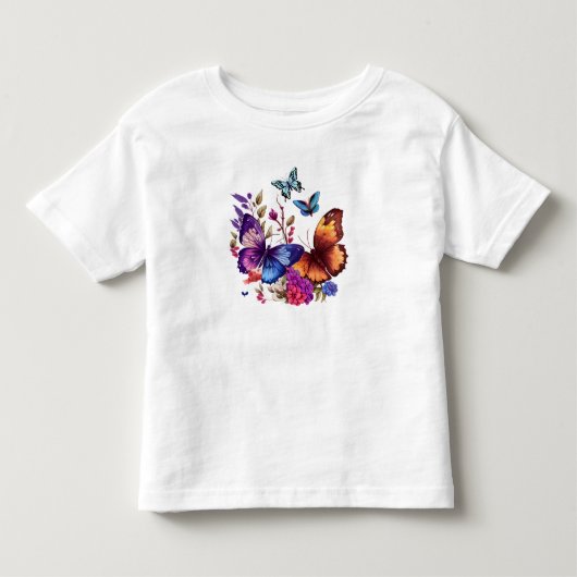 Lentewindvlinder Bloemenweide Kinder Shirts (Voorkant)