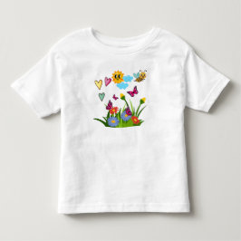Lentewindvlinder Bloemenweide Kinder Shirts