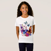 Lentewindvlinder Bloemenweide T-shirt (Voorkant volledig)