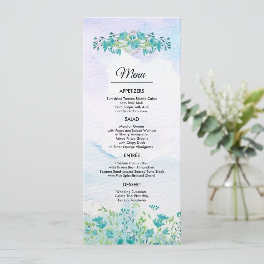 Lentgebergte | Wildbloemen Kaart van het bruiloft- (Staand voorkant)