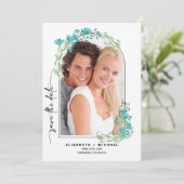 Lentgebergte | Wildbloemen Lijst Fotobruiloft Save The Date (Staand voorkant)