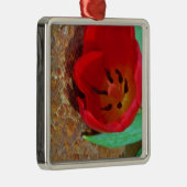 Lentgele en rode tulp metalen ornament (Rechts)