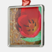 Lentgele en rode tulp metalen ornament (Links)