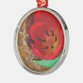 Lentgele en rode tulp metalen ornament (Links)