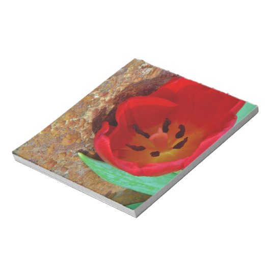 Lentgele en rode tulp notitieblok (Linkerzijde)