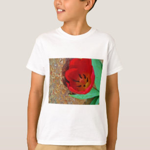 Lentgele en rode tulp t-shirt