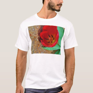 Lentgele en rode tulp t-shirt