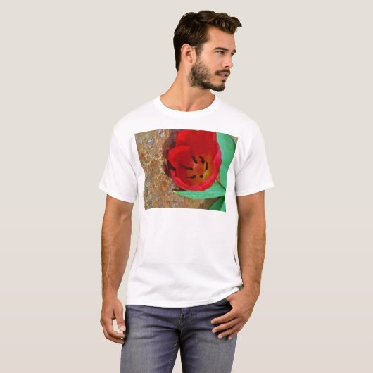 Lentgele en rode tulp t-shirt (Voorkant volledig)