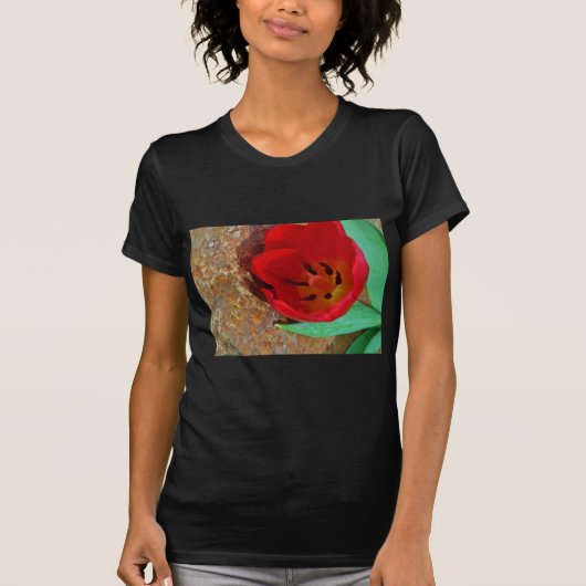 Lentgele en rode tulp t-shirt (Voorkant)