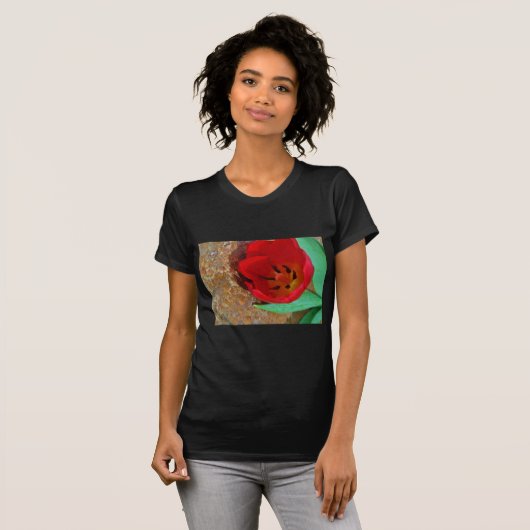 Lentgele en rode tulp t-shirt (Voorkant volledig)