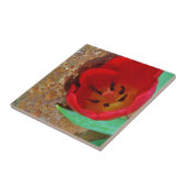 Lentgele en rode tulp tegeltje (Zijkant)