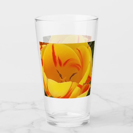 Lentgele tulpen glas (Voorkant)