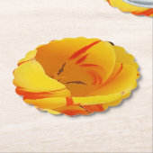 Lentgele tulpen kartonnen onderzetters (Gekanteld)