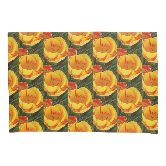 Lentgele tulpen kussensloop (Voorkant)