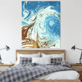 Lentgolven | Beste kleurenschilderij Canvas Afdruk (Insitu (Slaapkamer))