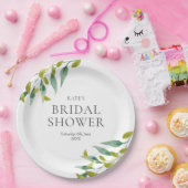 Lentgroene weidebladeren bruiloft papieren bordje (Feest)