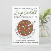 Lentil Soup Dinner Cookoff Competition Super Food Kaart (Staand voorkant)