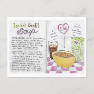 Lentil Soup Recipe Briefkaart