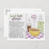 Lentil Soup Recipe Briefkaart (Voorkant / Achterkant)