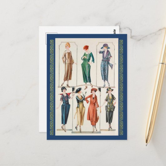 Lentjurken. (1920) briefkaart (Voorkant / Achterkant in situ)