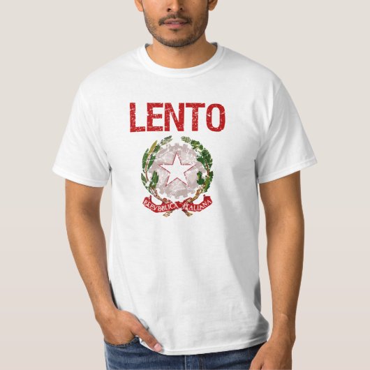 Lento Italiaanse achternaam T-shirt (Voorkant)