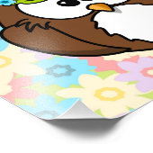 Lentopauwen met bloemen foto afdruk (Hoek)