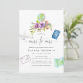 Lentreizen van mevrouw naar mevrouw Vrijgezellenfe Kaart (Staand voorkant)