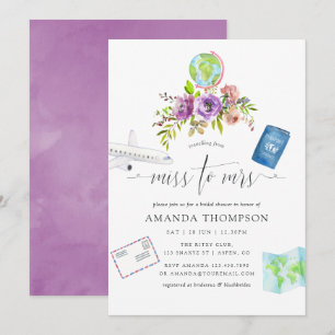 Lentreizen van mevrouw naar mevrouw Vrijgezellenfe Kaart