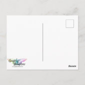 Lentrode en gele bloemen briefkaart (Achterkant)