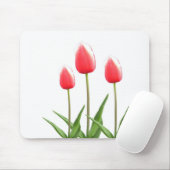 Lentrode tulpbloemen muismat (Met muis)
