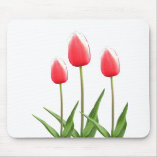 Lentrode tulpbloemen muismat
