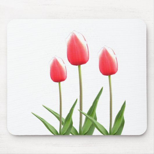 Lentrode tulpbloemen muismat (Voorkant)