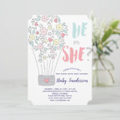 Lentroze blauw bloesems kaart (Staand voorkant)