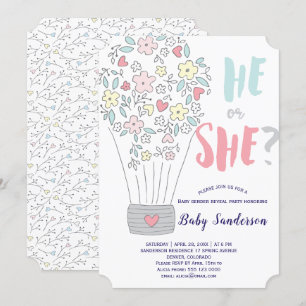 Lentroze blauw bloesems kaart