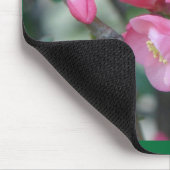 Lentroze bloeiende bloeiende kweepel muismat (Hoek)