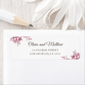 Lentroze kersen bloesem. Floral bruiloft Label (Insitu)