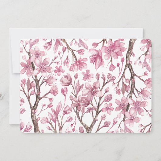 Lentroze kersen bloesem. Wedijzerskaarten Kaart (Achterkant)