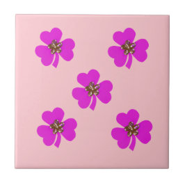 Lentroze, roze klaver voor keuken tegeltje