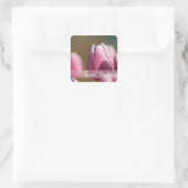 Lentroze tulp bruiloft bedankt sticker (Tas)